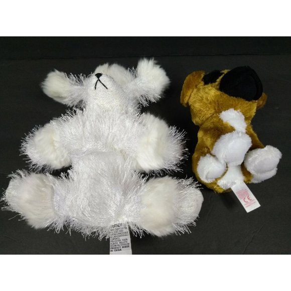 Ty Beanie Boos BRUTUS 6" Glitter Eye Bulldog + GANZ Webkinz Poodle Plush No Code - Picture 6 of 12